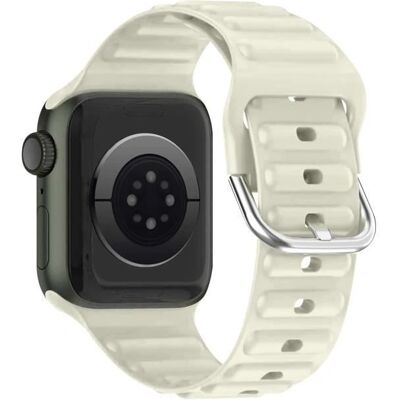 Bracelet pour Apple Watch - Beige - 41mm / 40mm / 38mm - Silicone Ajustable Avizar - Publicité Bracelet pour Apple Watch - Beige - 41mm / 40mm / 38mm - Silicone Ajustable Avizar - Publicité