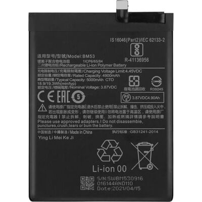 Batería Interna Clappio para Xiaomi Mi 10T - 5000mAh BM53 Negra Batería Interna Clappio para Xiaomi Mi 10T - 5000mAh BM53 Negra