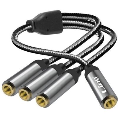 Adaptateur Diviseur Audio LinQ 3,5mm - Gris Adaptateur Diviseur Audio LinQ 3,5mm - Gris