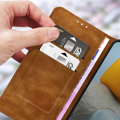 Funda cartera para Samsung A23 5G M23 5G Soporte Video Marrón Funda cartera para Samsung A23 5G M23 5G Soporte Video Marrón