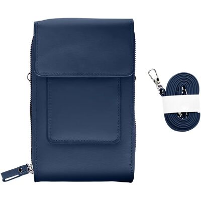 Avizar Umhängetasche aus Kunstleder 130cm Blau - Phone Pouch Avizar Umhängetasche aus Kunstleder 130cm Blau - Phone Pouch