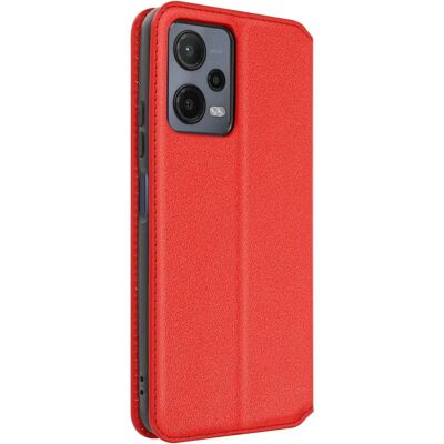 Etui magnétique rouge avec support vidéo et porte-cartes - Publicité Etui magnétique rouge avec support vidéo et porte-cartes - Publicité