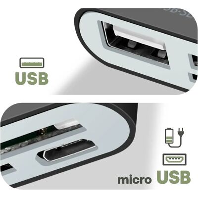 Avizar USB-C auf USB und Micro-USB Adapter - Schwarz Avizar USB-C auf USB und Micro-USB Adapter - Schwarz