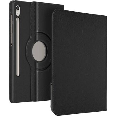 Avizar Galaxy Tab S9 Folio Hülle - Drehbarer Stand, Schwarz Avizar Galaxy Tab S9 Folio Hülle - Drehbarer Stand, Schwarz