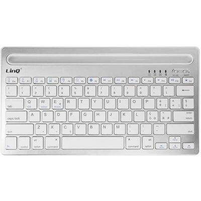 Clavier Sans Fil LinQ Blanc - Clavier, iOS/Android/Windows - Publicité Clavier Sans Fil LinQ Blanc - Clavier, iOS/Android/Windows - Publicité