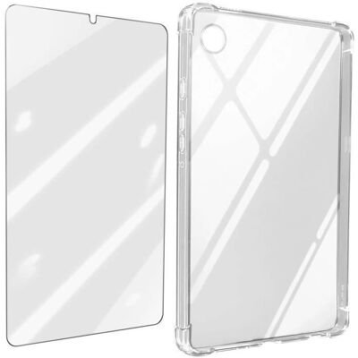 Avizar Transparent Shockproof Silicone and Tempered Glass Case for Tab A9 Plus Avizar Transparent Shockproof Silicone and Tempered Glass Case for Tab A9 Plus
