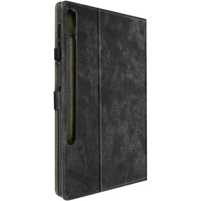 Avizar Galaxy Tab S9 Plus Black Eco-Leather Wallet Case with Stand Avizar Galaxy Tab S9 Plus Black Eco-Leather Wallet Case with Stand