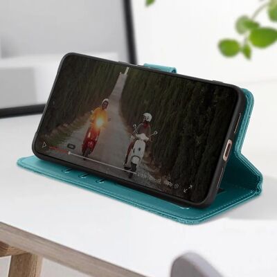 Funda de billetera Gato Kawaii para Google Pixel 8 Pro - Turquesa Funda de billetera Gato Kawaii para Google Pixel 8 Pro - Turquesa
