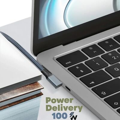 Avizar 3-in-1 USB-C Cable 100W Charging - 4K Resolution - 20Gbps Transfer - 3m Grey Avizar 3-in-1 USB-C Cable 100W Charging - 4K Resolution - 20Gbps Transfer - 3m Grey