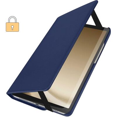 Funda de cuero ecológico azul oscuro para Samsung Galaxy Tab A9 con soporte giratorio 360° Funda de cuero ecológico azul oscuro para Samsung Galaxy Tab A9 con soporte giratorio 360°