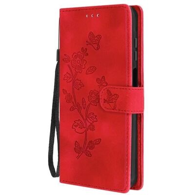 Coque florale rouge pour Galaxy A15 5G avec support et porte-cartes - Publicité Coque florale rouge pour Galaxy A15 5G avec support et porte-cartes - Publicité