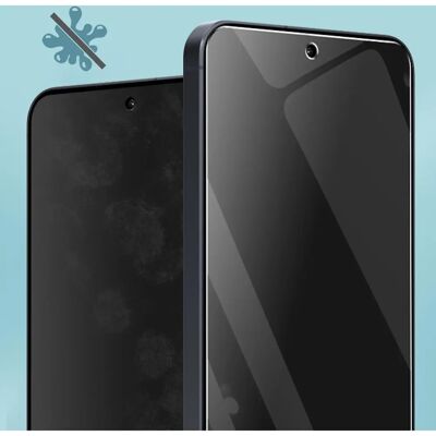 Verre trempé Avizar pour Samsung Galaxy A55 - Anti-spy 9H Noir - Publicité Verre trempé Avizar pour Samsung Galaxy A55 - Anti-spy 9H Noir - Publicité