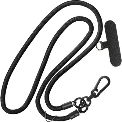 Lanyard téléphone AVIZAR 60cm Noir - Attache Universelle - Publicité Lanyard téléphone AVIZAR 60cm Noir - Attache Universelle - Publicité