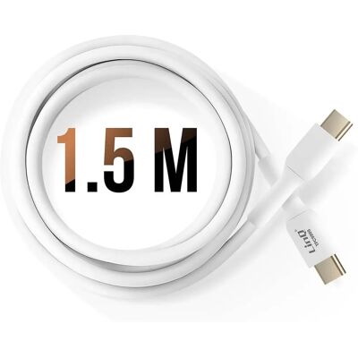 Câble USB C 100W Transfert Rapide 20Gbps LinQ - Blanc - Publicité Câble USB C 100W Transfert Rapide 20Gbps LinQ - Blanc - Publicité