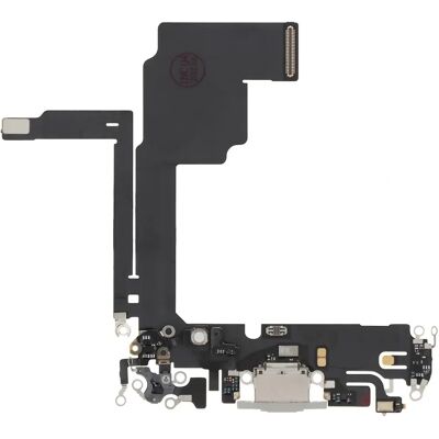 Clappio iPhone 15 Pro Titanium White USB-C Charger Connector - Charger Type Clappio iPhone 15 Pro Titanium White USB-C Charger Connector - Charger Type