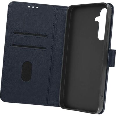 Avizar Galaxy A35 5G Blaue Kunstleder Handyhülle mit Kartenfach & Ständer Avizar Galaxy A35 5G Blaue Kunstleder Handyhülle mit Kartenfach & Ständer