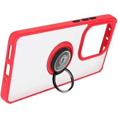 Avizar Redmi Note 13 Pro 4G Magnetisches Ringetui - Ständerfunktion - Rot Avizar Redmi Note 13 Pro 4G Magnetisches Ringetui - Ständerfunktion - Rot