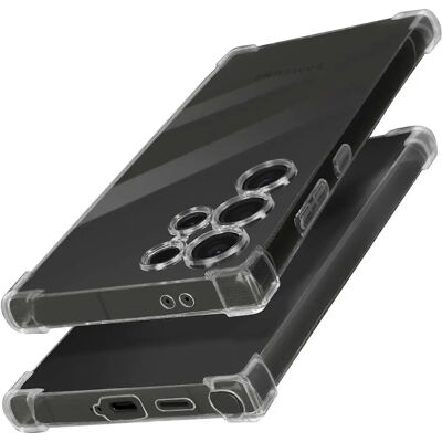 Coque Transparente à Coins Renforcés pour Galaxy S24 Ultra d'Avizar - Publicité Coque Transparente à Coins Renforcés pour Galaxy S24 Ultra d'Avizar - Publicité