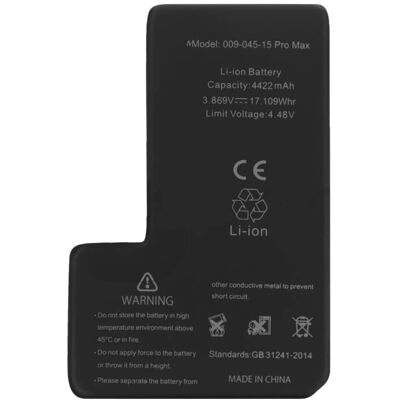 Batería Clappio iPhone 15 Pro Max - 4422mAh - Negro Batería Clappio iPhone 15 Pro Max - 4422mAh - Negro
