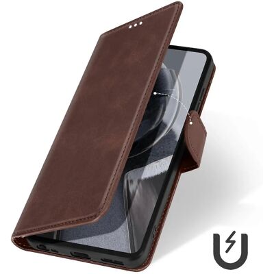 Étui portefeuille marron Avizar pour HMD Pulse Pro avec poignée - Type portefeuille - Publicité Étui portefeuille marron Avizar pour HMD Pulse Pro avec poignée - Type portefeuille - Publicité