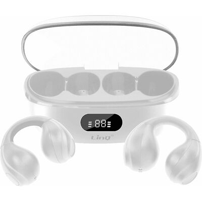Écouteurs TWS LinQ blanc - Casque sans fil - Publicité Écouteurs TWS LinQ blanc - Casque sans fil - Publicité