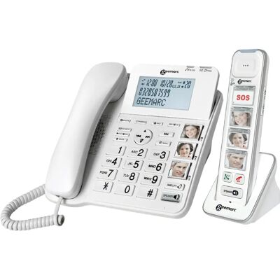 Geemarc AmpliDECT Combi Photo 295 - Corded Phone with Cordless Handset Geemarc AmpliDECT Combi Photo 295 - Corded Phone with Cordless Handset