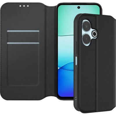 Funda folio para Xiaomi Redmi 13 4G con tarjetero y soporte de vídeo - Negro Funda folio para Xiaomi Redmi 13 4G con tarjetero y soporte de vídeo - Negro