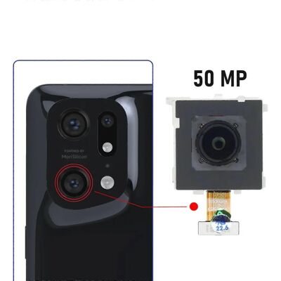 Module de caméra Clappio pour Oppo Find X5 Pro - 50MP Ultra Grand Angle - Noir - Publicité Module de caméra Clappio pour Oppo Find X5 Pro - 50MP Ultra Grand Angle - Noir - Publicité