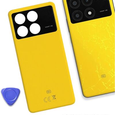 Clappio Gelber Akkuabdeckung für Xiaomi Poco X6 Pro - Batteriecover Clappio Gelber Akkuabdeckung für Xiaomi Poco X6 Pro - Batteriecover