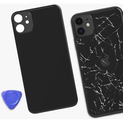 Clappio iPhone 11 Black Rear Glass - smartphone replacement parts Clappio iPhone 11 Black Rear Glass - smartphone replacement parts