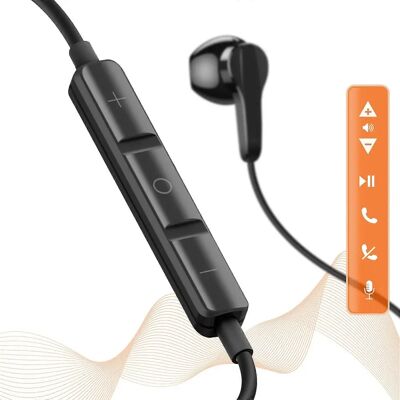 Écouteurs Magnétiques USB C LinQ - Microphone & Contrôles - Noir - Publicité Écouteurs Magnétiques USB C LinQ - Microphone & Contrôles - Noir - Publicité