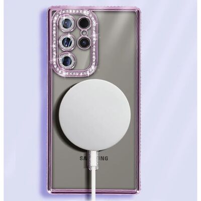 Avizar Galaxy S24 Ultra Lilla Diamant-Case - Mobilcover Avizar Galaxy S24 Ultra Lilla Diamant-Case - Mobilcover