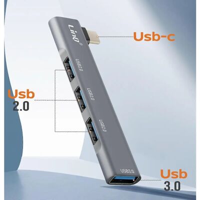 Apple USB-C Hub Adapter with 4 Ports - Silver Apple USB-C Hub Adapter with 4 Ports - Silver