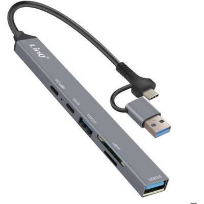 LinQ USB Hub Support OTG USB-C Power Delivery 60W - 7-in-1 LinQ USB Hub Support OTG USB-C Power Delivery 60W - 7-in-1