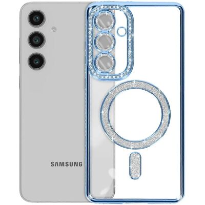 Coque diamant bleu clair pour Galaxy S24 FE - Case - Publicité Coque diamant bleu clair pour Galaxy S24 FE - Case - Publicité