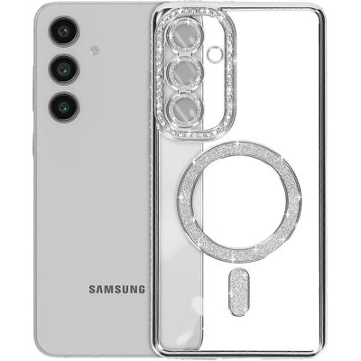 Avizar Galaxy S24 FE Sølv Diamant Cover - Mobilcover Avizar Galaxy S24 FE Sølv Diamant Cover - Mobilcover