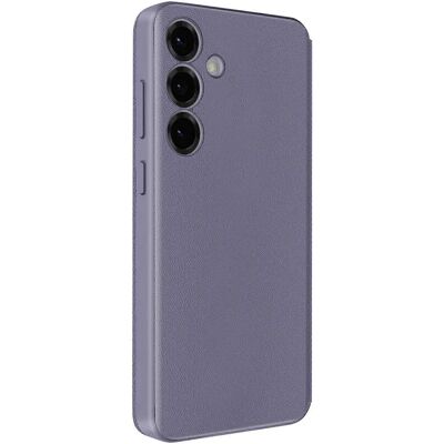 Avizar Lavendellederhülle für Galaxy S25 - Displayfenster, Kartenhalter Avizar Lavendellederhülle für Galaxy S25 - Displayfenster, Kartenhalter