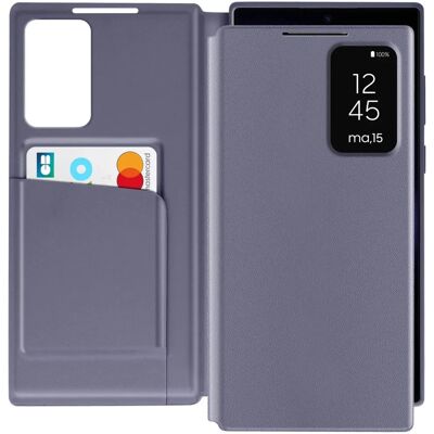 Coque en cuir lavande Avizar pour Galaxy S23 Ultra - Coque - Publicité Coque en cuir lavande Avizar pour Galaxy S23 Ultra - Coque - Publicité
