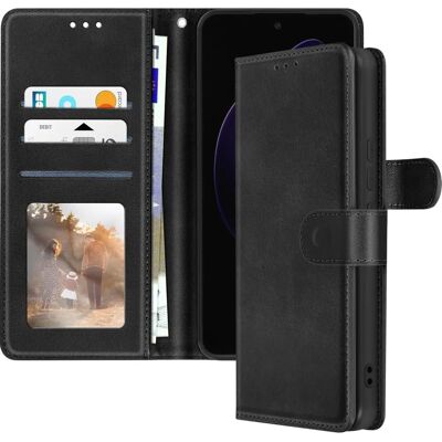 Coque portefeuille pour Oppo Reno 13 F / 13 Fs - Noir - Publicité Coque portefeuille pour Oppo Reno 13 F / 13 Fs - Noir - Publicité