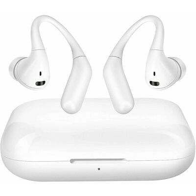 Casque Bluetooth LinQ avec crochet d’oreille - Contrôle tactile - Blanc - Publicité Casque Bluetooth LinQ avec crochet d’oreille - Contrôle tactile - Blanc - Publicité