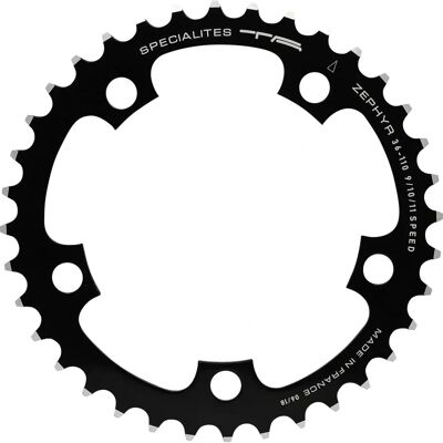 Pignone TA 110 PCD Zephyr Middle Road - Nero - 34T-39T - Parte bici Pignone TA 110 PCD Zephyr Middle Road - Nero - 34T-39T - Parte bici