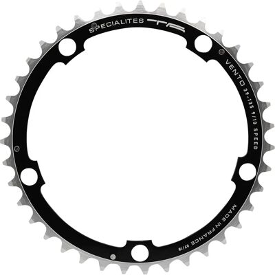 Plateau de vélo Specialites T.A. - 39T, Argent, pour vélos 9-10 vitesses - Publicité Plateau de vélo Specialites T.A. - 39T, Argent, pour vélos 9-10 vitesses - Publicité
