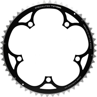 Conjunto de platos para bicicleta de carretera TA Vento - 50T, 135 BCD, Negro Conjunto de platos para bicicleta de carretera TA Vento - 50T, 135 BCD, Negro