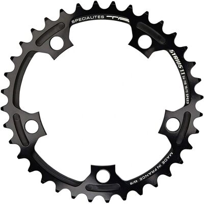 Plateau chaîne TA Syrius 10/11 vitesses 110mm BCD - 39T Noir - Publicité Plateau chaîne TA Syrius 10/11 vitesses 110mm BCD - 39T Noir - Publicité