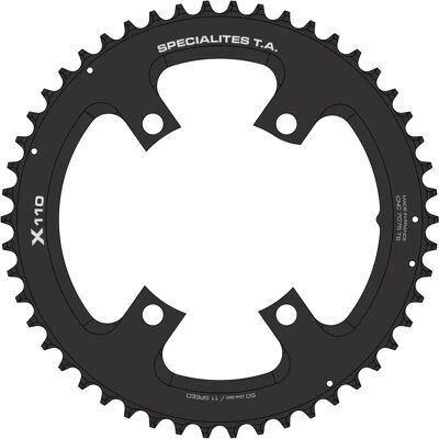 Plateau TA X110 pour Shimano Ultegra 6800 - Noir - 52d - Publicité Plateau TA X110 pour Shimano Ultegra 6800 - Noir - 52d - Publicité