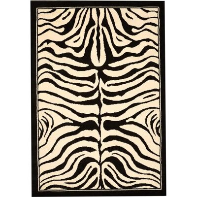 Tapis motif zèbre Unamourdetapis - Rectangulaire, Polypropylène, 7mm - Publicité Tapis motif zèbre Unamourdetapis - Rectangulaire, Polypropylène, 7mm - Publicité