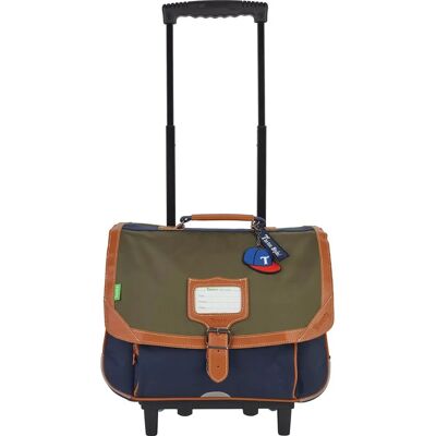 Tann's Skolryggsäck - 38cm - Kaki/Blågrön - Lätt, Vattentät, Miljövänlig Tann's Skolryggsäck - 38cm - Kaki/Blågrön - Lätt, Vattentät, Miljövänlig