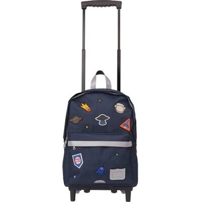 Sac à Dos à Roulettes Navy Blue - 2 Compartiments - Sac Scolaire - Publicité Sac à Dos à Roulettes Navy Blue - 2 Compartiments - Sac Scolaire - Publicité