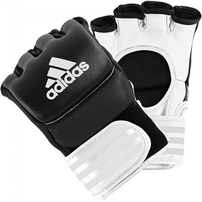 Adidas - Ultimate Fight - Svart/Vit - Läder - MMA-handske Adidas - Ultimate Fight - Svart/Vit - Läder - MMA-handske