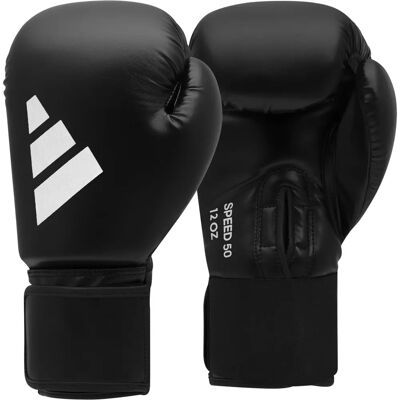 Gants de boxe adidas Speed 50 - Unisexe, Noir/Blanc Gants de boxe adidas Speed 50 - Unisexe, Noir/Blanc